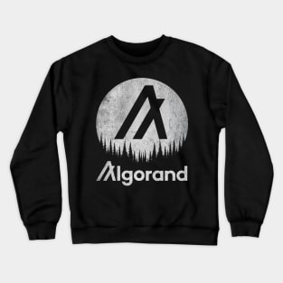 Vintage Algorand ALGO Coin To The Moon Crypto Token Cryptocurrency Wallet Birthday Gift For Men Women Crewneck Sweatshirt